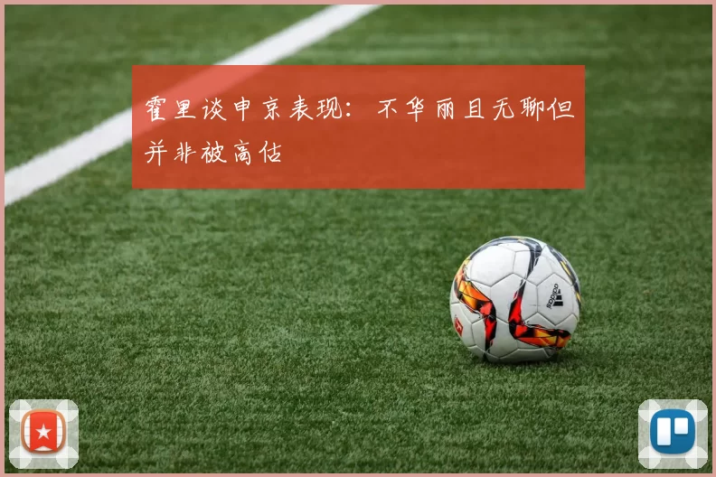 霍里谈申京表现：不华丽且无聊但并非被高估
