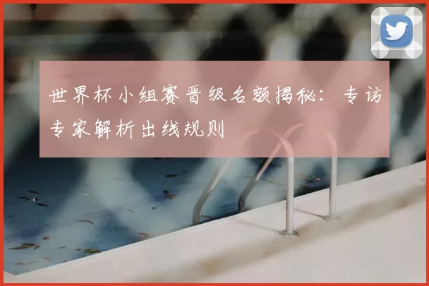 世界杯小组赛晋级名额揭秘：专访专家解析出线规则