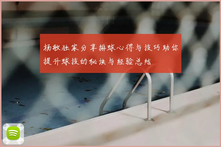 杨敏独家分享排球心得与技巧助你提升球技的秘诀与经验总结