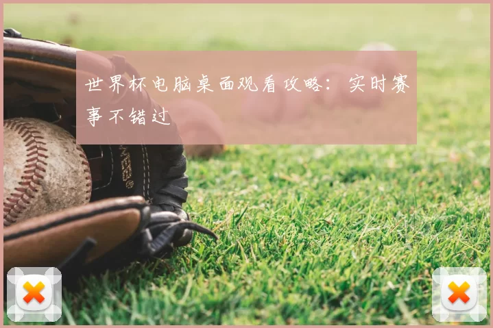 世界杯电脑桌面观看攻略:实时赛事不错过